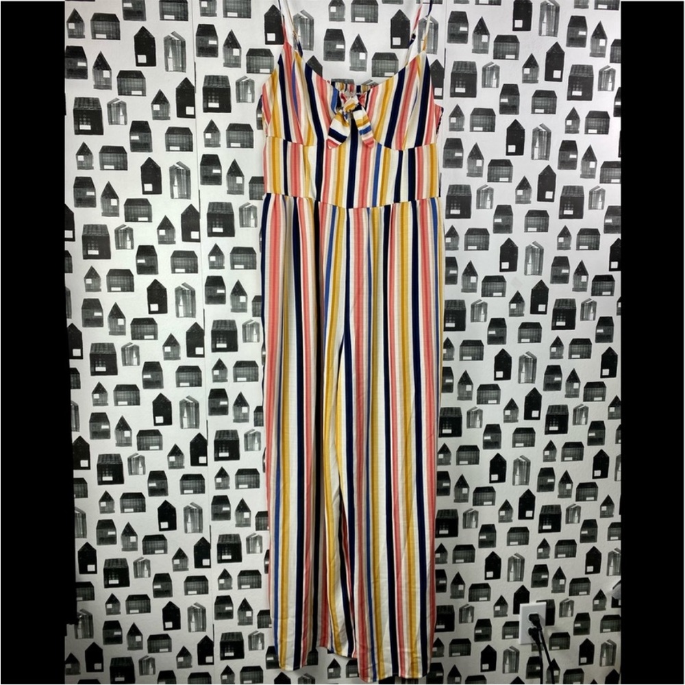 Xhilaration jumpsuit, striped spaghetti strap